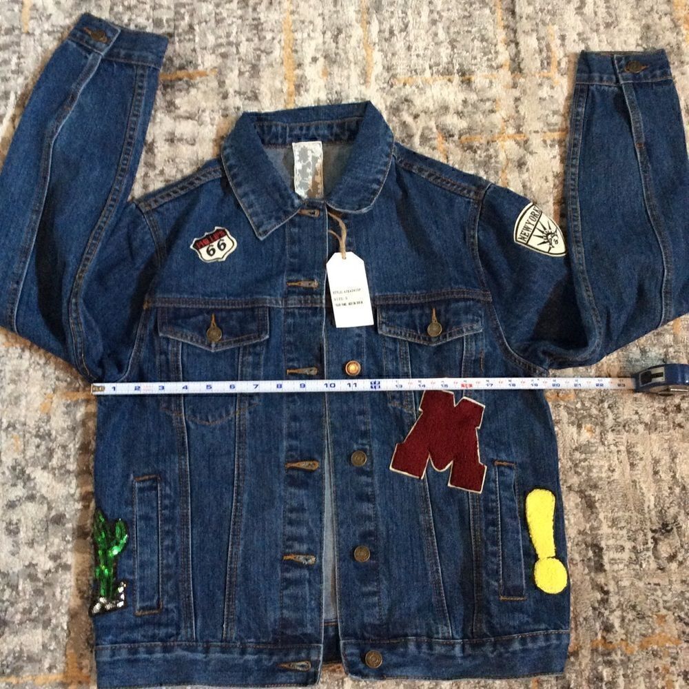 Anthropologie PATCHWORK DENIM JACKET! SIZE S - Picture 7 of 8